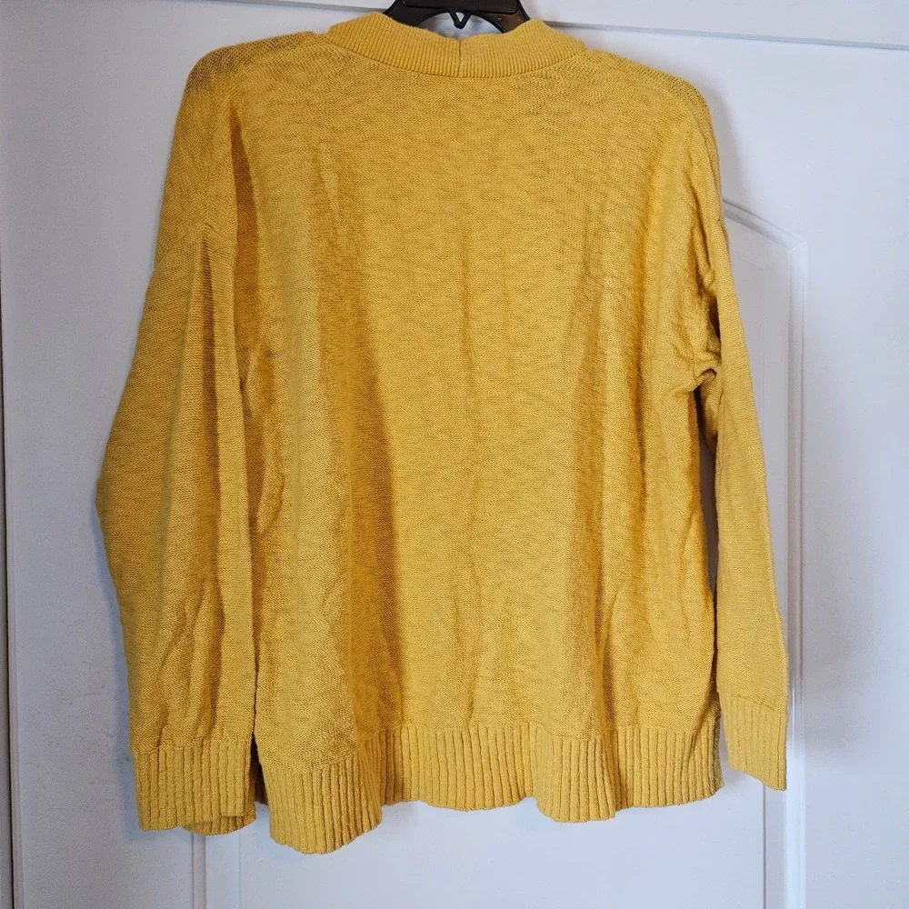 Lot of 3 Yellow Tops Womens Extra Large Cardigan Long Sleeve Short Mustard Soft‎ - Picture 3 of 16
